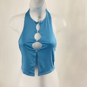 Forever21 Women's Halter Crop Top Blouse - Small